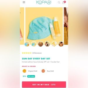 Kopari Brand new Sun Day Every Day Set for face and body with Sunscreen!